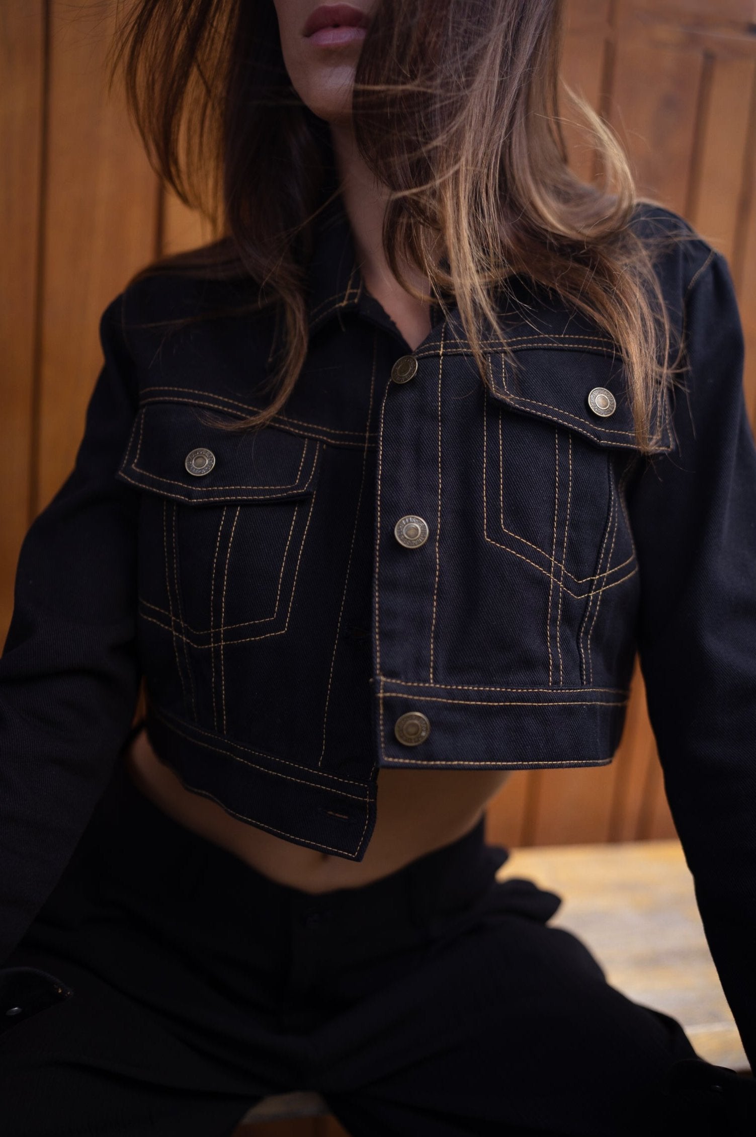 HAILEY JACKET BLACK DENIM