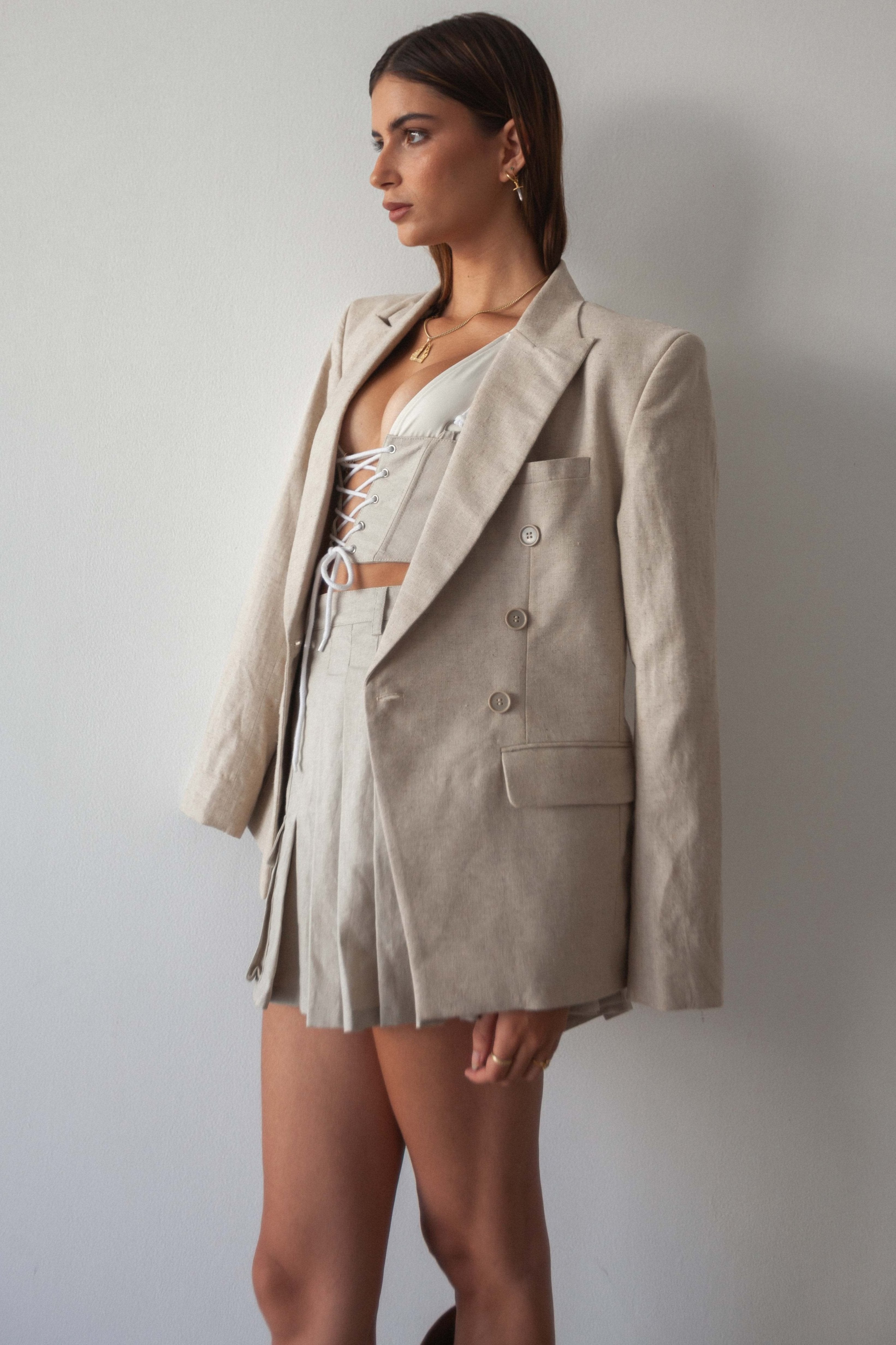 CHLOE BLAZER SAND