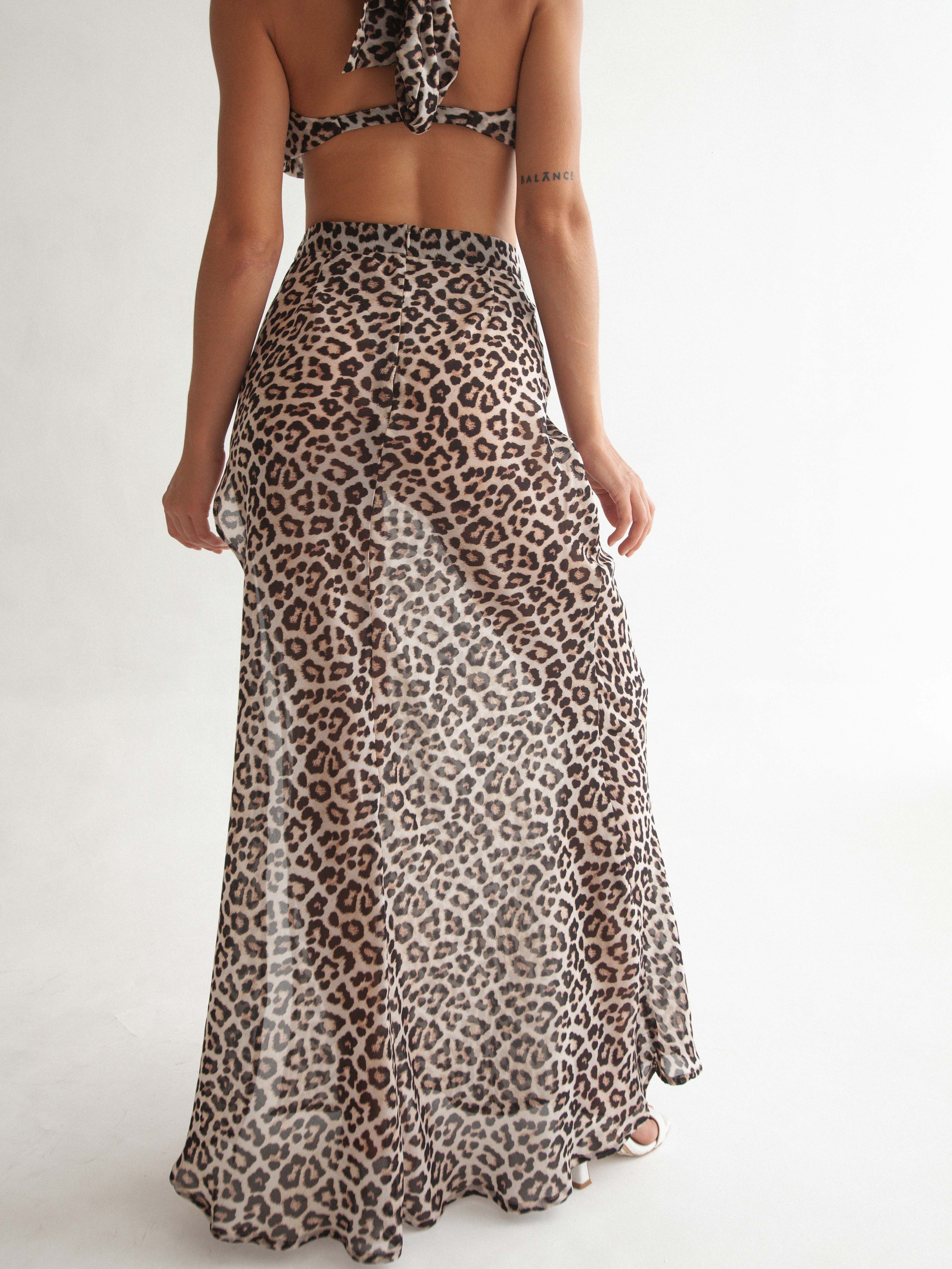 KAIA SKIRT LEOPARD PRINT