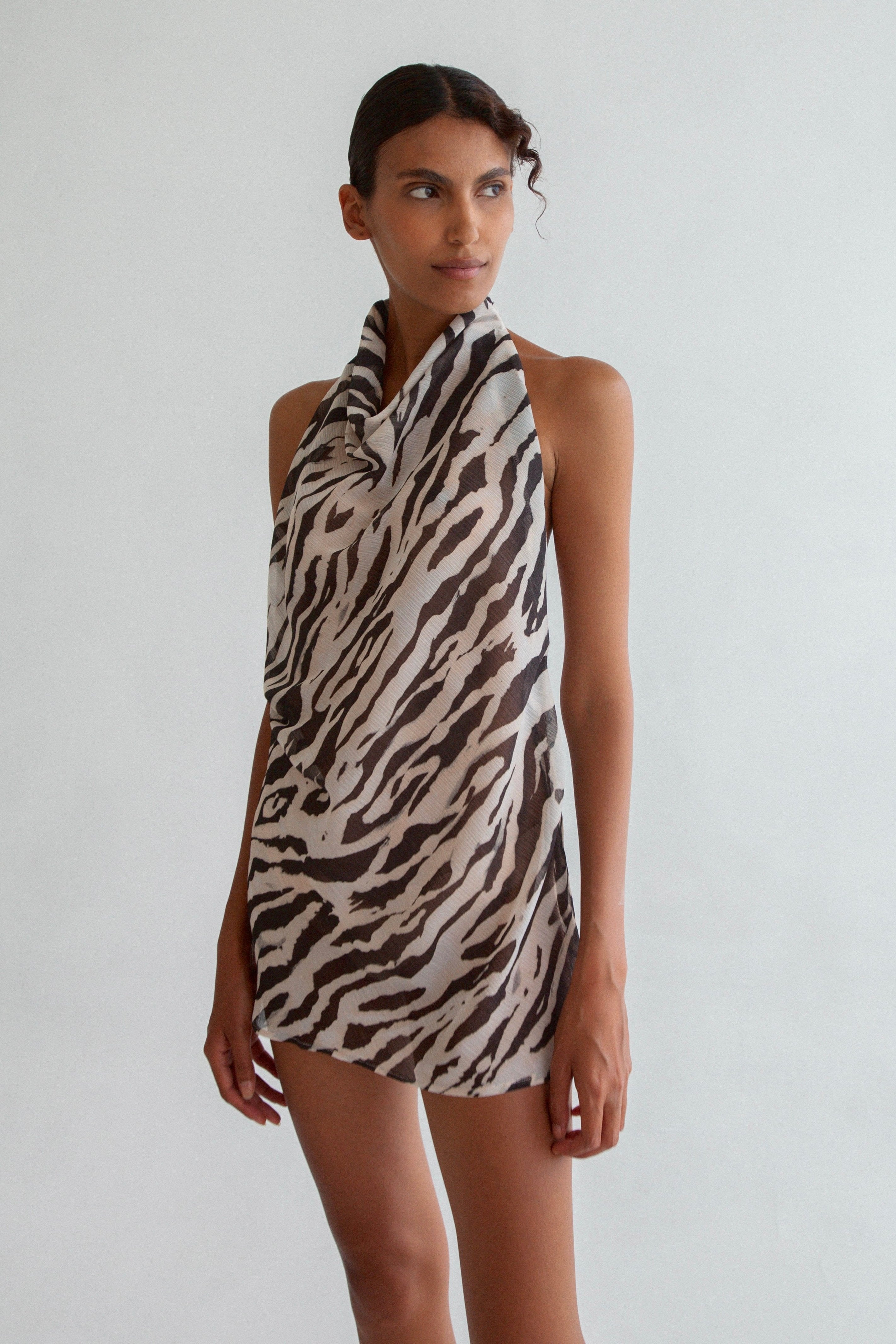 MINI LOREN DRESS VINTAGE ZEBRA