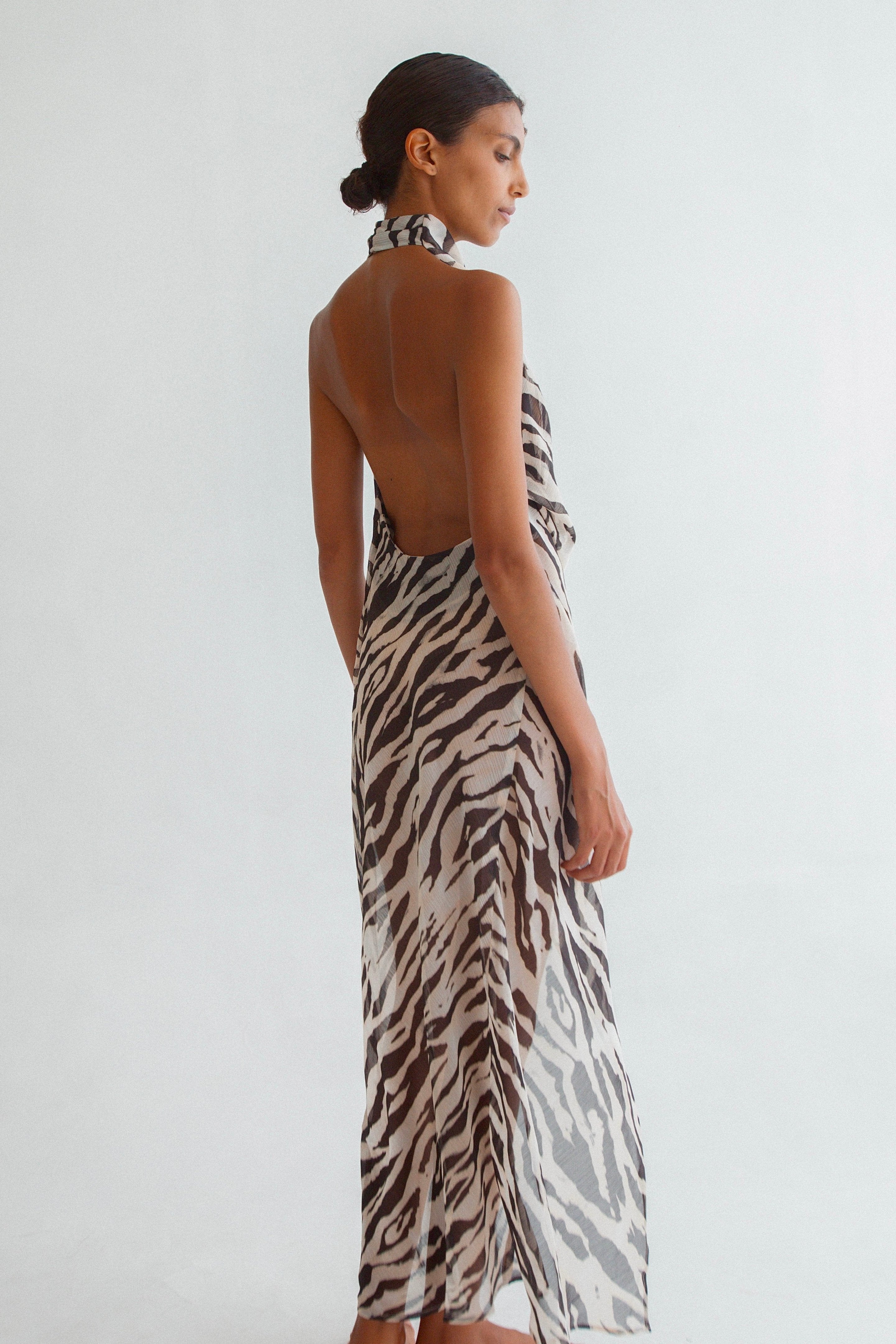 LOREN DRESS VINTAGE ZEBRA