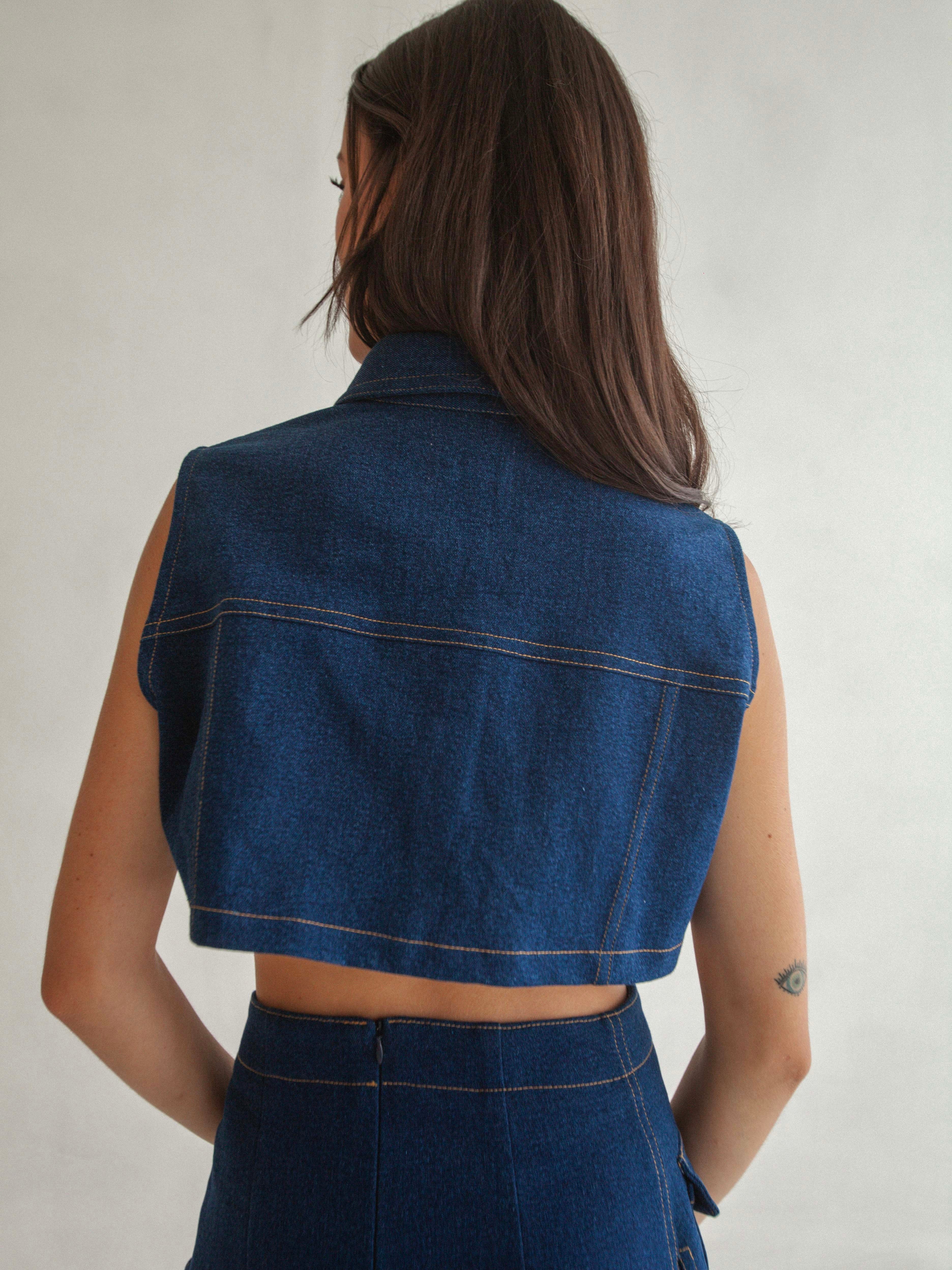 ALI JACKET DARK BLUE DENIM