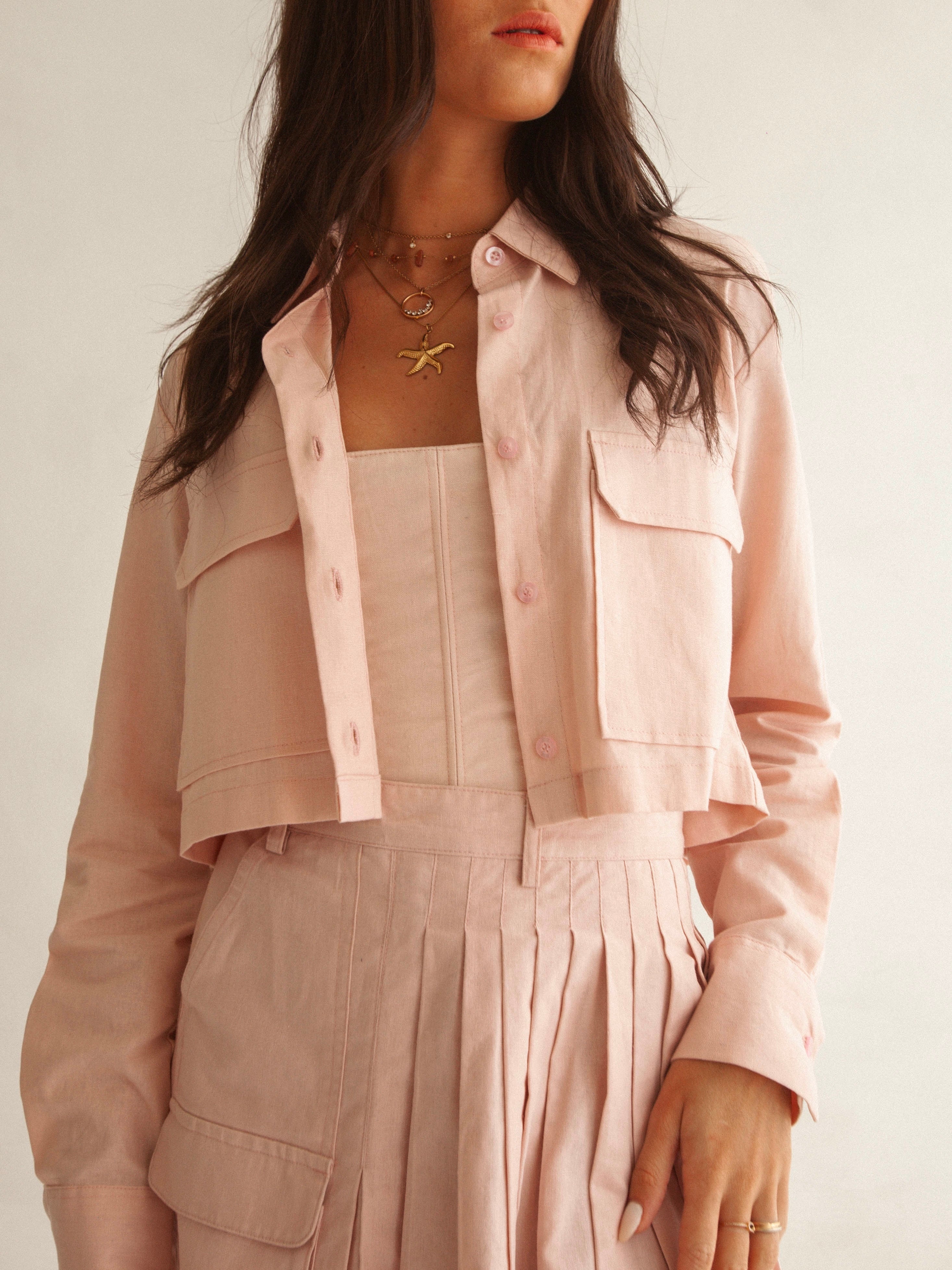 FRANKIE JACKET DUSTY PINK