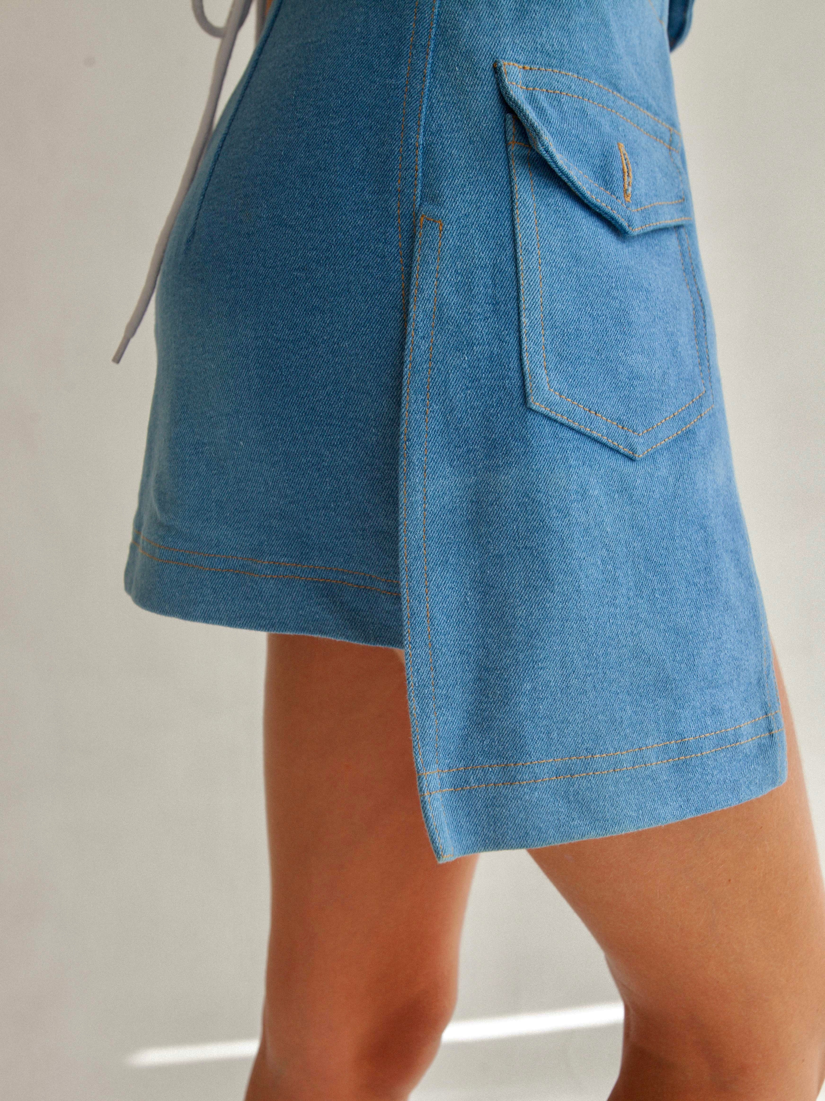 ROMEY SKIRT LIGHT BLUE DENIM