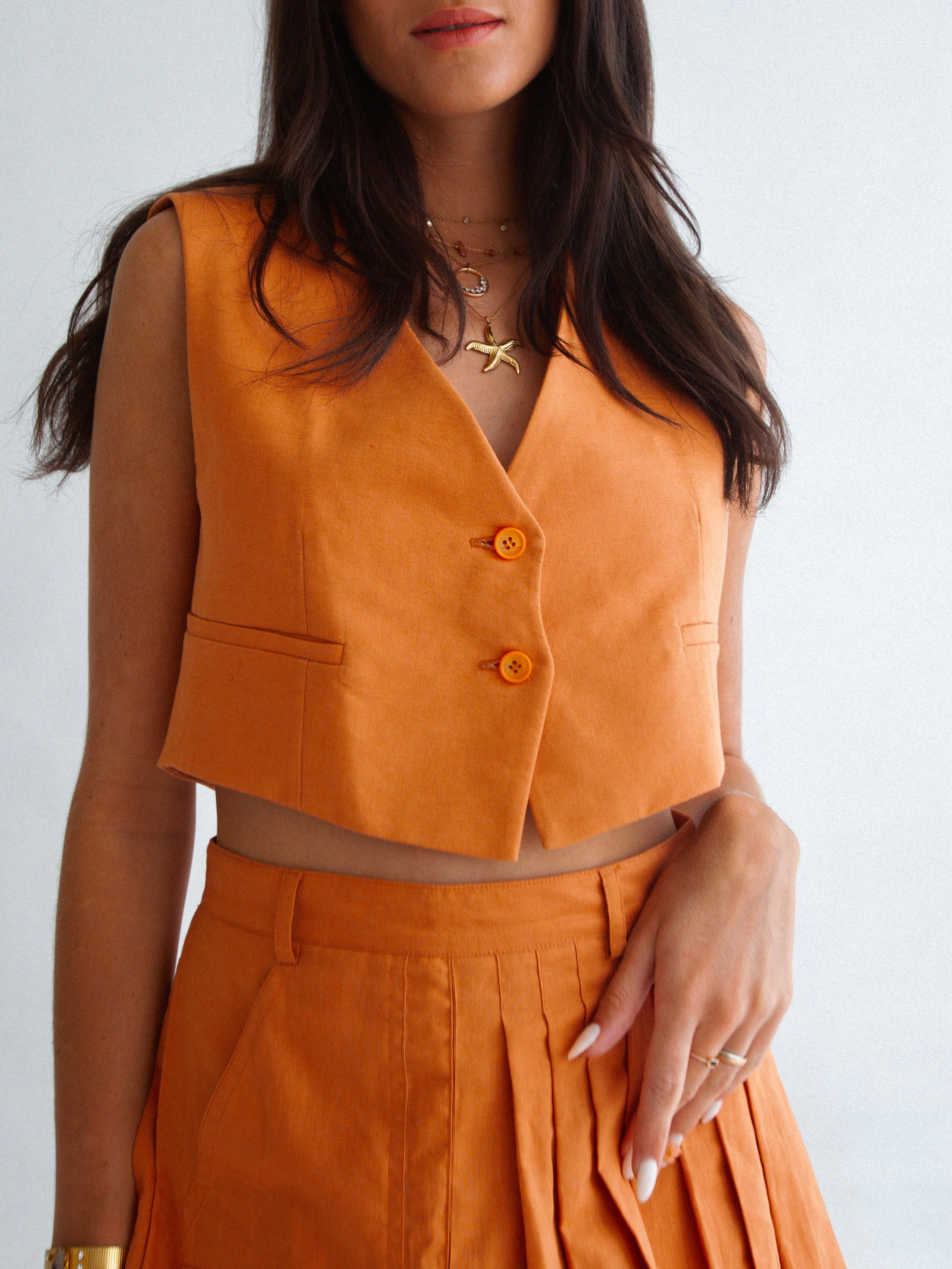 SCOUT WAISTCOAT BURNT ORANGE