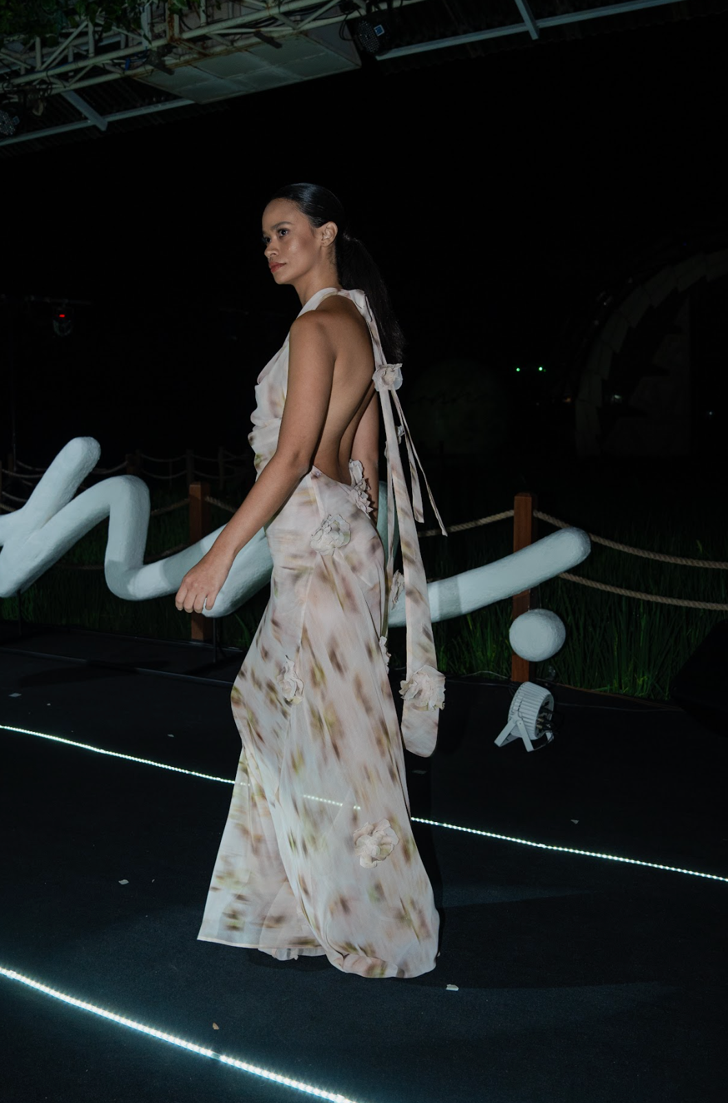 PIA GOWN COTTON BALL PRINT