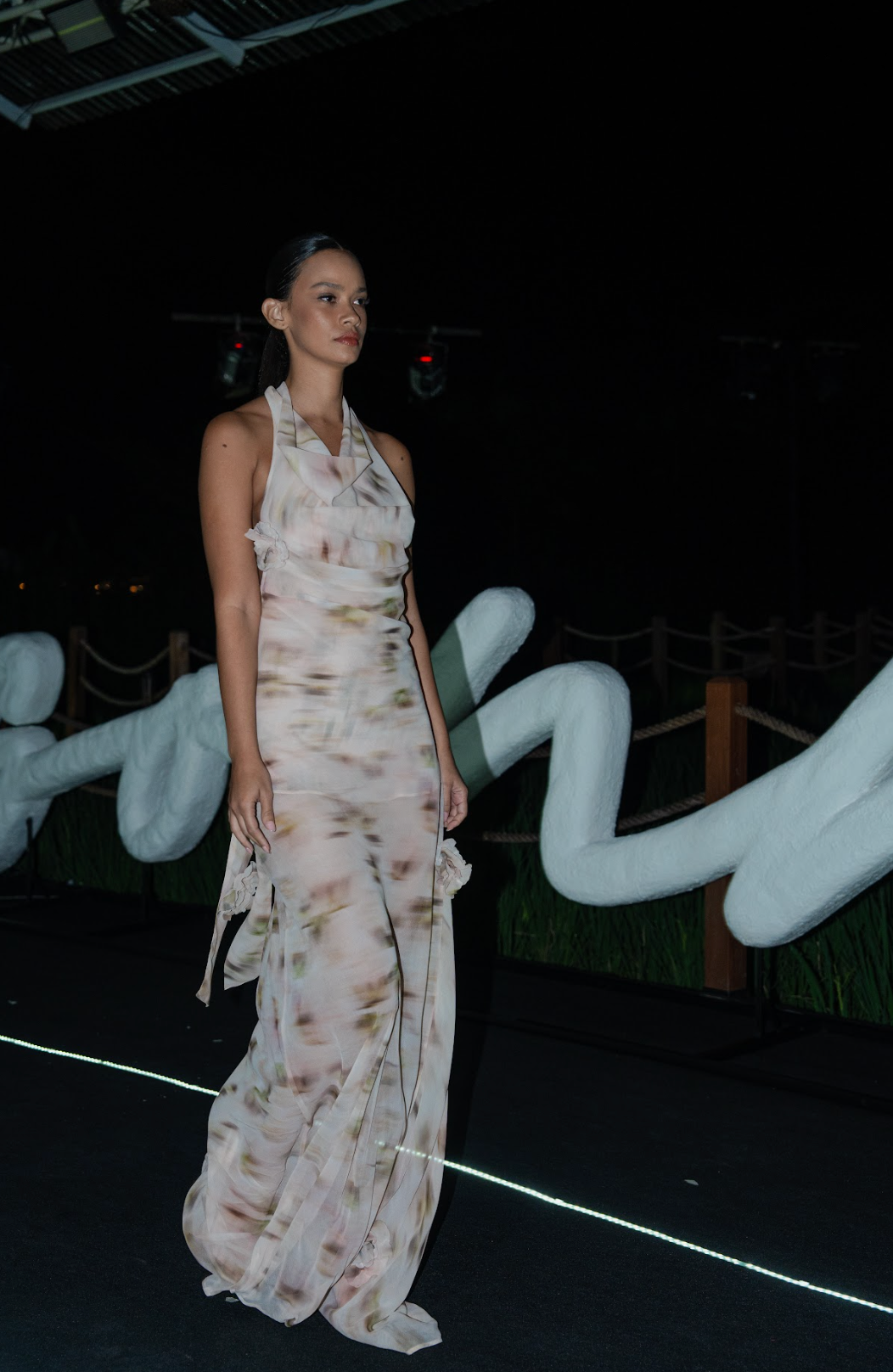 PIA GOWN COTTON BALL PRINT